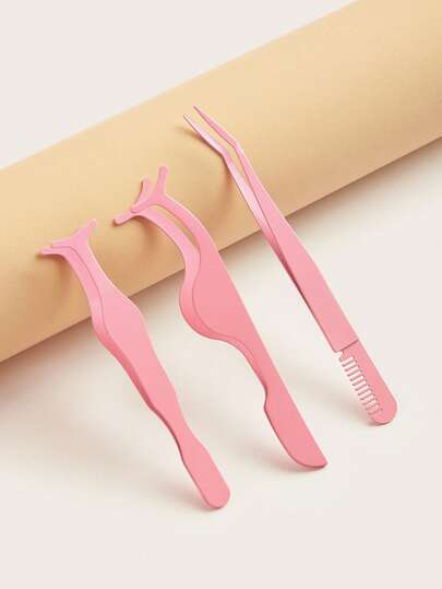 Wimpernapplikator-Set - leichte Edelstahl-Pinzette mit 3 Spitzentypen für Wimpernstreifen & Nagel-Sticker, sicherer Griff & präzise Ausrichtung, elegantes Geschenk für Weihnachten, Hochzeiten & Geschäftsverteilung