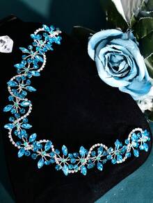 1 pieza Diadema de lujo con rhinestones, versátil para uso diario, novia de boda, citas, fiestas de cumpleaños, sesiones de fotos, adecuada para múltiples ocasiones como accesorios del Día de San Valentín - A - Ver 17