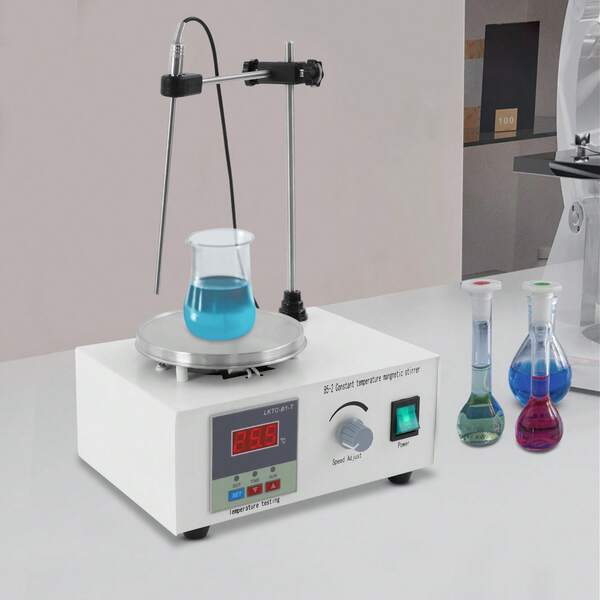 2L Constant Temperature Magnetic Stirrer, Magnetic Stirrer W/Stir Bar, Digital Magnetic Stirrer Magnetic Stirrer Heating Plate Digital Hotplate Mixer With Stir Bar & Stand