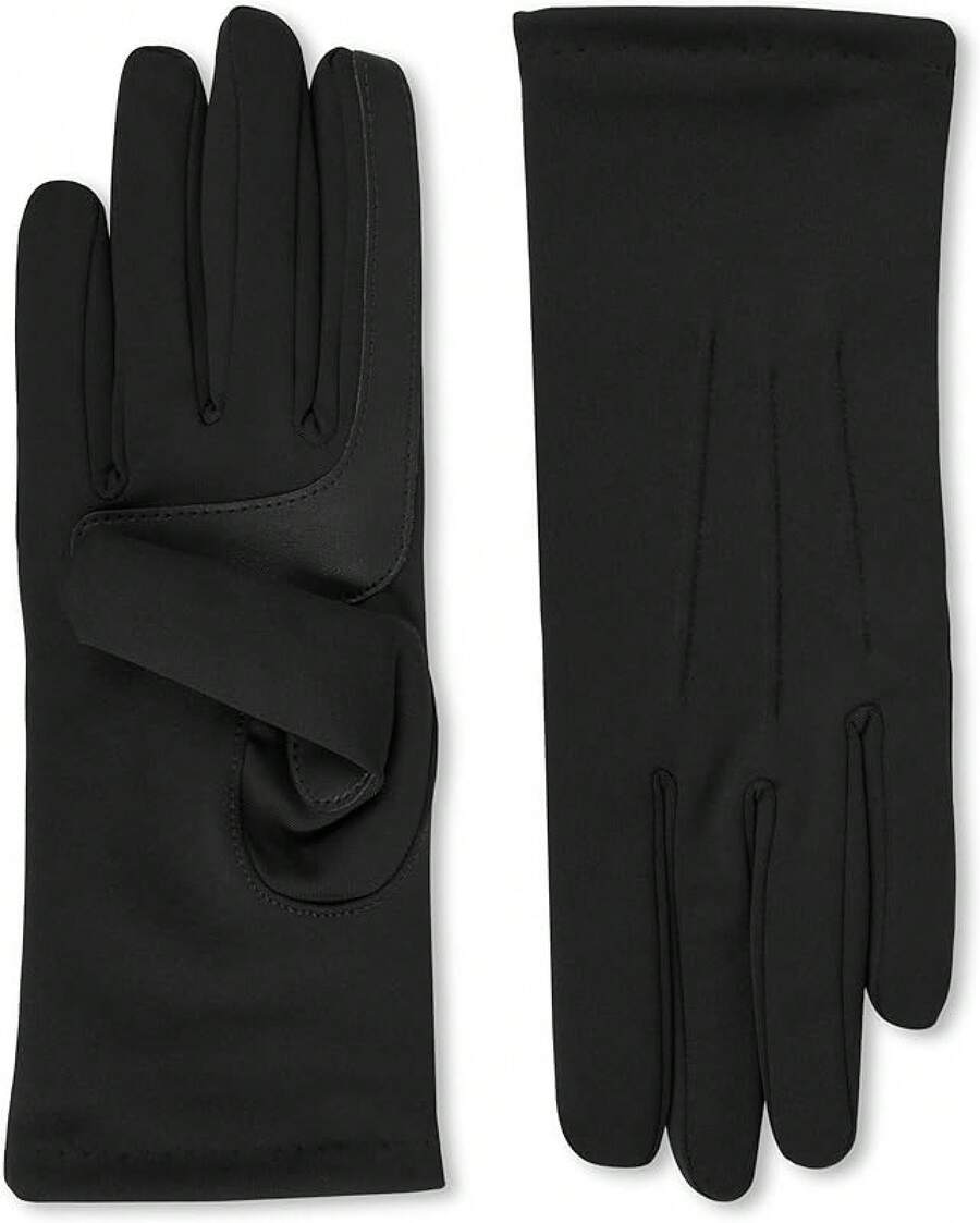 Guantes de Spandex para Mujeres para Clima Frío con Forro de Felpa Cálido - Negro - - Ver 1