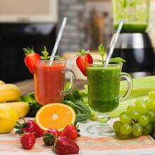 عبوة من 25/100 قش ورقي بسلسلة فضية، متوفر بأنماط مخططة/بشكل قلب، بقياس 6مم/0.23بوصة * 197مم/7.75بوصة، مناسب لمناسبات متنوعة مثل التجمعات العائلية والفعاليات والحفلات والأعراس واحتفالات الأعياد وغيرها. قش ورقي قابل للتخلص منه مفضل للمشروبات مثل الحليب والقهوة والعصير والكولا ومياه جوز الهند وغيرها، حفلة عيد الحب، ديكور المنزل، هدايا المنزل - فضي - مشاهدة 7