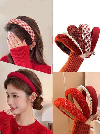 1/2条复古红色宽发箍，适合圣诞节、新年、情人节和日常佩戴，也是礼物、旅行、女士礼物、发饰、圣诞袜填充物、女士圣诞袜填充物、圣诞礼物、礼物、圣诞袜填充物、女士礼物、礼物、圣诞礼物、成人圣诞袜填充物、成人圣诞袜填充物、发饰、女士配饰、圣诞袜填充物、成人礼发饰、圣诞发饰、女士礼物创意、美容圣诞袜填充物、女士圣诞礼物