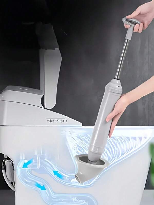 High Opening Vacuum Toilet Drain Cleaner With Suction Cup - Powerful Plunger For Homes, Apartments And Hotels, Durable PP Material, Ideal For Unclogging Drains