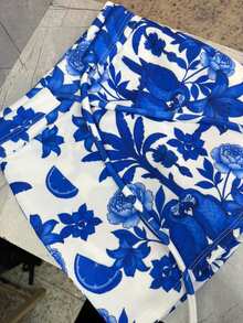 Elegant Women's Neoprene Skirt Shorts With Button - Style - 藍圖 - 查看 2