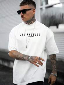 Camiseta gráfica con letras para hombre, estilo emo, años 2000 - Blanco - Ver 5