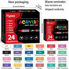 12/24/36/48/60/72/120/168/240pcs Set Acrylic Marker Pens, Acrylic Marker Brush Tip Mixed Color Set, Opaque Watercolor Pens For Art Students DIY, Suitable For Rock Painting, Calligraphy, Scrapbooking, Handwriting, Card Making, Black Card Paper, Stone Painting, Christmas Decoration, Wood, Plastic, Canvas