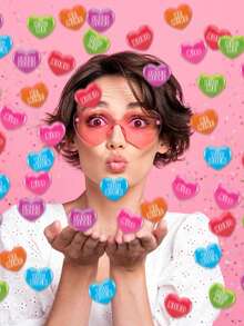 120 piezas de confeti con forma de corazón de colores, decoración para el Día de San Valentín, suministros para fiestas, adecuado para fiestas, bodas y celebraciones