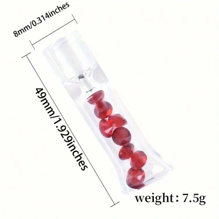 2 piezas Boquilla de vidrio única con filtro resistente - Accesorio de fumar de vidrio higiénico y reutilizable - Regalo perfecto para reuniones al aire libre, viajes y entusiastas del tabaco - Multicolor - Añade 3