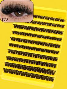 600PCS 30D+40D+80D Clusters Lash – Thick & Fluffy Eyelashes, D Curl, 0.31–0.63inch, Individual DIY Lash Extensions, Soft & Natural Wispy Lashes, Perfect For Halloween, Thanksgiving, Christmas & New Year's, Lash Clusters, Eyelash Clusters, Individual Eyelashes, Lashes, Fake Lashes, Beauty & Health - Black - View 13