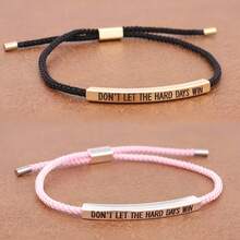 Adjustable Inspirational Bracelet, 3 Styles Of Personalized Wristbands Suitable For Daily Wear, Stainless Steel Material Engraved With Motivational Quotes, Romantic Gift For Him On Valentine's Day Or Anniversary