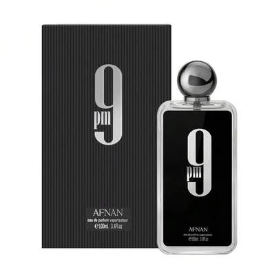  Afnan 9 PM Eau De Parfum For Men 3.4 Oz / 100 Ml | Long-Lasting Masculine Cologne | Warm Vanilla, Cinnamon & Amber Woody Fragrance