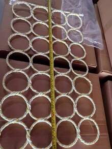 28环围巾挂架，适用于围巾和领带，多环领带展示架，灵感源自鹦鹉攀爬架的彩色编织腰带收纳架，围巾和丝巾收纳架，可折叠多功能悬挂式收纳架，适合家庭使用，节省空间的衣橱配件，卧室浴室衣柜整洁有序，便于携带的可折叠设计，完美的节日礼物，日常造型和衣橱收纳方案 - 彩色 - 查看 8