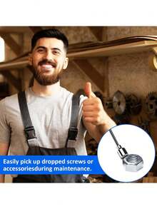 Telescoping Magnetic Pick-Up Tool With Pocket Clip – 24 Inch Extendable Retrieving Magnet, Strong Magnet Grabber Tool For Mechanic, Handyman, Workshop & Garage Use, Perfect Gift For Men & Fathers - Multicolor - View 8