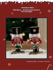 新奇圣诞老人胡桃夹子摆件烛台装饰室内圣诞胡桃夹子桌面中心摆件节日架子装饰家居装饰品派对用品，香薰蜡烛容器，非常适合圣诞节、万圣节、情人节、新年夜、送礼装饰