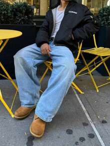 Teen Boys' Pocket Loose Wide Leg Casual Jeans