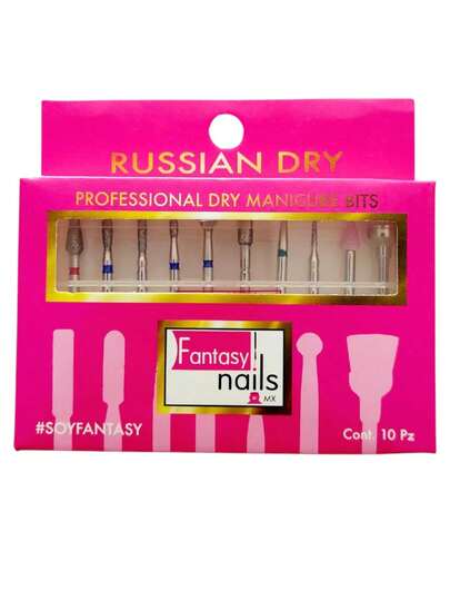 Russian Dry Manicure Bits 10 pzas Fantasy Nails