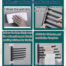 Foldable Bathroom Towel Rack, Drill-Free Installation, Suitable For Washstands, Toilets And Bathrooms, Simple And Practical - Multicolor - View 11
