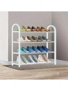 4-Tier Shoe Rack Organizer For Wardrobes, Stainless Steel, Shoe Rack For Front Entryways And Hallways, Floor Shoe Rack Cabinet Is Easy To Install And Saves Space, Freestanding Shoe Rack - Black 4 Layers - View 7