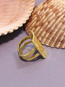 1 Piece Of Women's 2026 New Retro Cross Punk Style Alloy Gold Open Ring Suitable For Daily Party Music Festival - Vàng - Xem 6