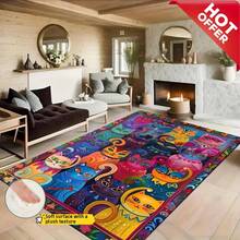 Una alfombra de área/alfombra para exteriores, recientemente actualizada a una especificación de alto peso de 950g/m², presenta un diseño de textura de terciopelo denso que mejora significativamente la comodidad bajo los pies. Cuenta con propiedades anti-desteñido y anti-abrasión, con partículas anti-deslizantes reforzadas en la parte inferior para mejorar el agarre y garantizar la estabilidad sin desplazamiento. - Nuevos modelos - Ver 14