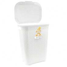 Baby Room Organizer Kit In Rattan With Basket, Trash Cans, Multipurpose Boxes And Soap Dispenser - White - View 2