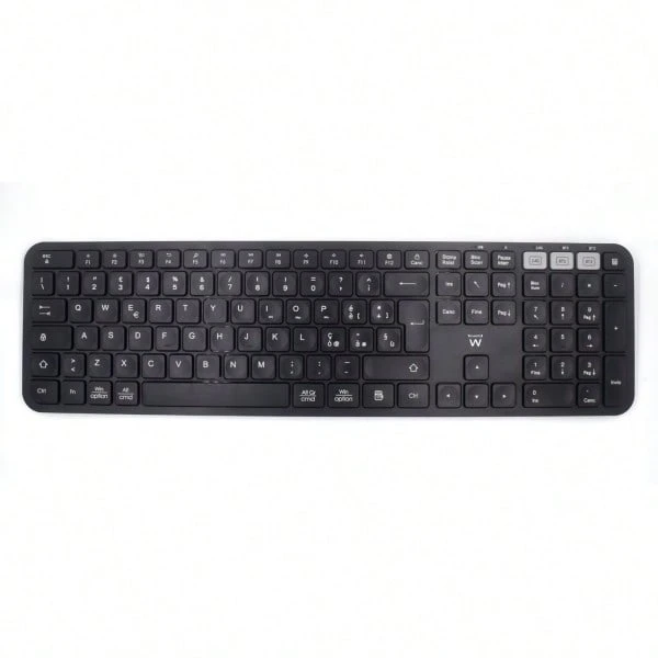 Ewent EW3275 - Teclado sem fio multiconexão, Teclado sem fio para Windows, Mac OSX, iOS e Android, Bateria de longa duração, com layout QWERTY italiano - Preto - Ver 1