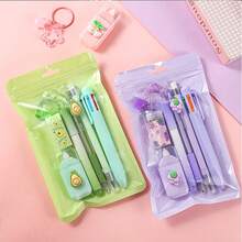 7-In-1 Retractable Pen And Eraser Set - Multifunctional Office Desk Supplies, Including Learning Supplies, School Stationery, Stationery Set, Stationery Products, School Office Supplies, Cute Stationery, Back To School Supplies - Multicolor - View 8