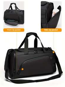 极简主义男士运动健身、瑜伽、运动包，带独立鞋仓，大容量男士旅行包，方便携带，可单肩背或手提，周末过夜包，适合大学生短途旅行行李包