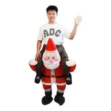 Christmas Costume Santa Claus, Inflatable Santa Claus Riding Role-Playing Costume, Cartoon And Anime Inflatable Costume, Halloween Inflatable Costume, Role-Playing - Multicolor - View 4