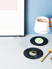 1pc/2pcs/4pcs/6pcs/8pcs/10pcs Creative Vintage CD Vinyl Record Coasters, Heat Insulating Cup Mats For Wedding, Party, Gift, Birthday, Christmas