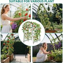 mteryoing Garden Arch Trellis With 7/9 Pipes, 7.5Ft Tall Metal Garden Trellis With Netting For Climbing Plants, Vegetables, Flowers, Outdoor Pergola Arbor Wedding Party Decoration - 7 Horizontal Pipe - View 6