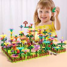 Flower Garden Building, Educational STEM Garden Play Set, Flower Stacking, Perfect Gift Christmas Gifts Color Block Color Blocks - 彩色 - 查看 4