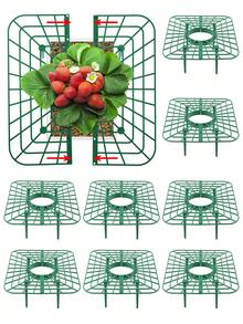10 PCS Strawberry Plant Support Holder Plastic Strawberry Cradle Lifter For Garden Raised Bed & Container(9.8*7.9*3.9in) - Xanh lá cây-25*20*10cm - Xem 1