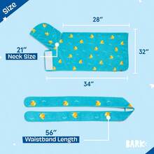 Barkbox Premium Absorbent Hooded Dog Bathrobe Towel Quick Drying Pet Towel For Bath And Beach Trips Luxurious And Soft Blue Rubber Duck Dog Bathrobe Large