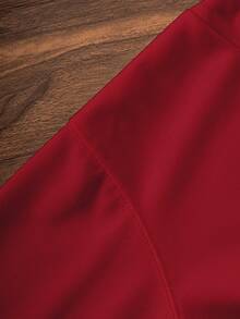 Tween Boy Classic Casual Versatile Solid Red Sweatshirt, Suitable For Layering Or Wearing Alone - Red - View 4