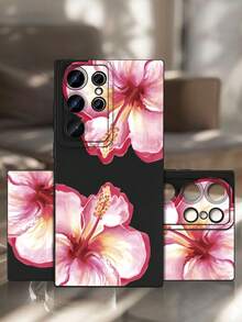 Cute Floral Pattern Phone Case, Shockproof, Slim-Fit, Flexible Design, Fashionable Phone Accessory For Teens And Women, Lightweight, Durable, Scratch-Resistant, Summery Vibe, Compatible With Samsung Galaxy S25Ultra/S25Plus/S25EDGE/S25/S24Ultra/S24/S23Ultra/S23/S22Ultra/S22 Case - 白色 - 查看 4