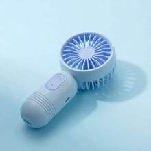 Mini ventilador portátil, ventilador de mano pequeño, ventilador de pestañas, recargable por USB, ventilador de mano de 3 velocidades 500mAh, adecuado para oficina, viajes al aire libre, camping