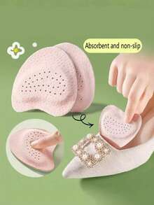Women's Sandals Forefoot Cushion,High Heels Non-Slip Foot Care Insole Patch,Travel,Sports,(Beige) 1Pair
