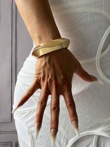 3件套/1件串珠手链，金色手链，宽手链，厚手链，手链套装，宽手链，女士手链，送她的礼物 - 金黃色 - 查看 18