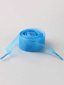 New Fashionable Versatile Sneakers With Tulle Lace Shoelaces, Transparent Lace Shoe Strings Ballerina Style Decor, Small White Shoes Decorative Cords