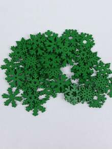 10/50/100 pièces Décorations de flocons de neige de Noël Style de combinaison de couleurs aléatoires - Idéal pour les artisanats DIY, les ornements et les décorations de cadeaux