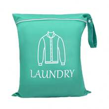 大号旅行洗衣袋，干湿两用袋，可洗脏衣服抽绳袋，适用于运动服、泳衣、健身服，蓝色、粉色、黑色、灰色 - 衣服 - 查看 15