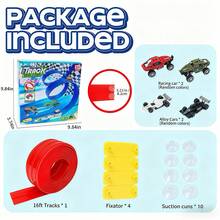 16FT DIY Track Racing Car Toy Set, Suitable As Children's Gift