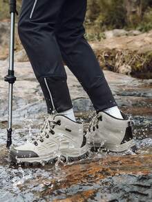 2025新款女士时尚徒步鞋，轻便厚底旅行运动鞋，户外防滑耐用休闲多功能女士徒步鞋，耐磨米色女士徒步靴