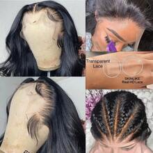 180% 密度波浪 360 全蕾丝真人发假发，带透气内网设计，高清蕾丝前假发，适合女士 - 优雅、自然外观、多种造型选择，蕾丝前假发
