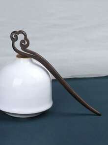 Wooden Hair Stick, Japanese Style Wooden Hair Bun Stick, Casual Wooden Hair Clip, Handmade Wooden Hair Stick, Hair Bun Accessory - Multicolor - View 5