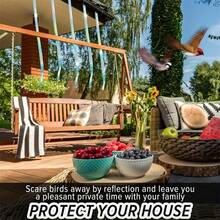 1/5卷超强反光驱鸟胶带 - 耐用防鸟胶带、稻草人反光胶带、彩色反光驱鸟胶带、葡萄园鸟类控制胶带、阳台鸽子驱避胶带、耐候驱鸟胶带、双面反光胶带、适用于花园、家庭和农场的简易驱鸟方案、耐用材料、耐候 - 彩色 - 查看 7