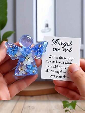 1 Set Pocket Hugging Angel Decor, Comes With Inspirational Card, Decorative Art Piece, Ideal Gift For Home Decor And Holiday Parties For Friends And Family