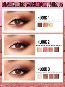 MISSLYN-3PCS Black Joker Eye Makeup Set, Black Joker All In One Mascara, Multi-Effect In One, One Multi-Effect, Curling, Thickening, Lengthening, No Caking, Anti-Smudge,Dip Eyeliner 1Pc Eyeliner Pencil, Liquid Eyeliner, Long Lasting Eyeliner, Creamy Eyeliner Gel, Waterproof And Sweat-Proof Eyeliner Gel, Black Joker Eyeshadow Palette, 15-Clolor Shimmer Matte Eyeshadow Palette, Warm Brown, Smoky Eyes, Colorful, Long Lasting, Ultra Pigmented, Blendable, Y2K Makeup, Party, Beach, Travel, Holiday, - #1+#10+#2 - 查看 7