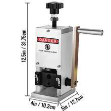 Máquina peladora de cables manual de 0,06 a 0,98 pulgadas, máquina peladora de cables con manivela portátil, herramienta para pelar cables, construcción de aluminio, para reciclaje de chatarra de cobre - Herramienta para pelar cables de 0,06 a 0,98 pulgadas. - Ver 10